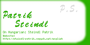 patrik steindl business card